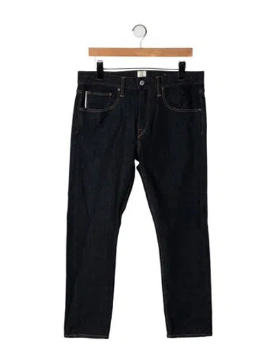 Pre-owned Hiroshi Kato Straight-leg Jeans In Black/blue