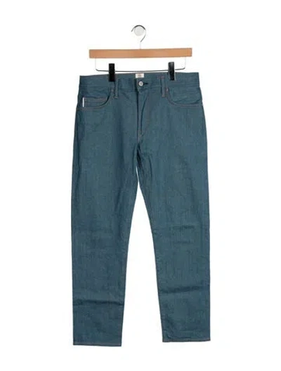 Pre-owned Hiroshi Kato Straight-leg Jeans W/ Tags In Blue