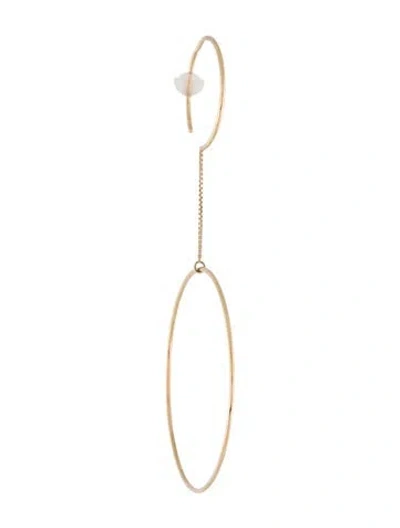 Pre-owned Hirotaka 10k All About Basics Double Circle Single Earring In Multi