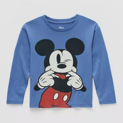 His International Babies' Toddler Boys Crew Neck Long Sleeve Mickey Mouse Graphic T-shirt In Multi