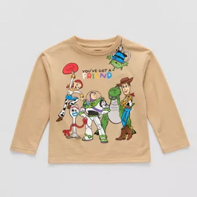His International Babies' Toddler Boys Crew Neck Long Sleeve Regular Fit Buzz Lightyear Jessie Toy Story Graphic T-shirt In Multi