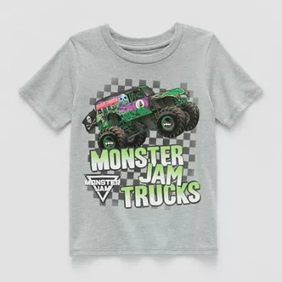 His International Babies' Toddler Boys Crew Neck Short Sleeve Monster Jam Graphic T-shirt In Animal Print