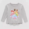 His International Toddler Girls Crew Neck Long Sleeve Regular Fit Princess Graphic T-shirt In Multi
