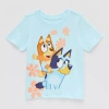 His International Toddler Girls Crew Neck Short Sleeve Regular Fit Bluey Graphic T-shirt In Blue