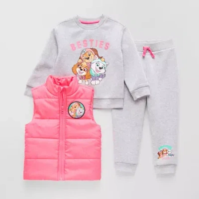 His International Babies' Toddler Girls Paw Patrol 3-pc. Pant Set In Gray