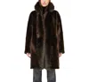 Hiso August Reversible Shearling Jacket In Carbon