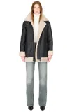 Hiso Dez Reversible Shearling Coat In Multi