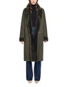 Hiso Danielle Reversible Shearling Coat In Khaki