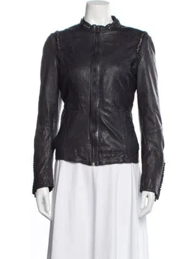 Pre-owned Hiso Leather Jacket In Multicolor