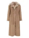 Hiso Maeve Fur-collar Coat In Neutral