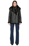 Hiso Martina Sheepskin Jacket In Black