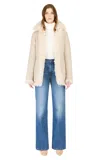 Hiso Milky Way Shearling Coat In Brown