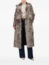 Hiso Reversible Fur Coat In Brown