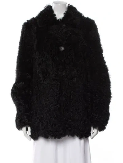 Pre-owned Hiso Shearling Fur Coat In Gray