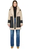Hiso Urban Reversible Shearling Coat In Multi
