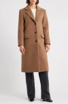 Hiso Virgin Wool & Cashmere Blend Coat In Brown