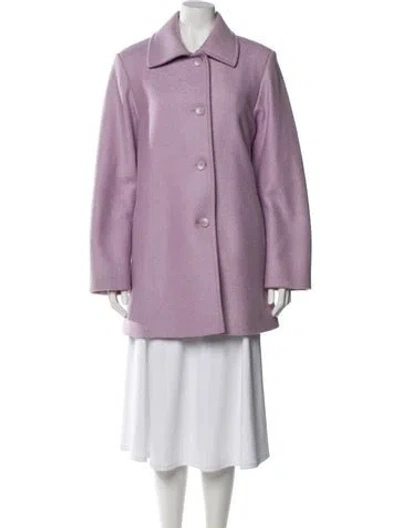 Pre-owned Hiso Wool Peacoat In Purple