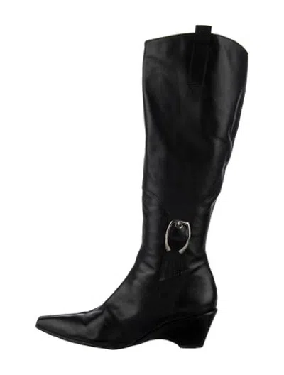Pre-owned Hispanitas Leather Boots In Black