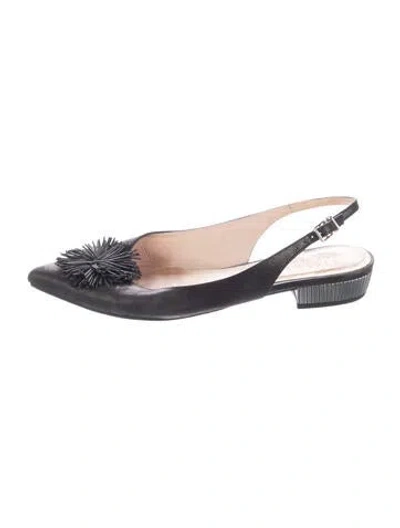 Pre-owned Hispanitas Suede Slingback Flats In Blue