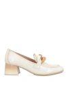 Hispanitas Woman Loafers Off White Size 11 Leather In Off White