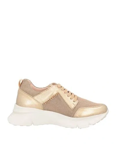 Hispanitas Woman Sneakers Gold Size 7 Textile Fibers In Multi