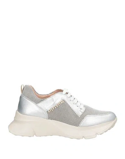 Hispanitas Woman Sneakers Silver Size 6 Textile Fibers In Multi