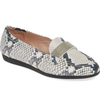 Hispanitas Women's Canady Snake Print Bling Leather Loafers In Multicolor