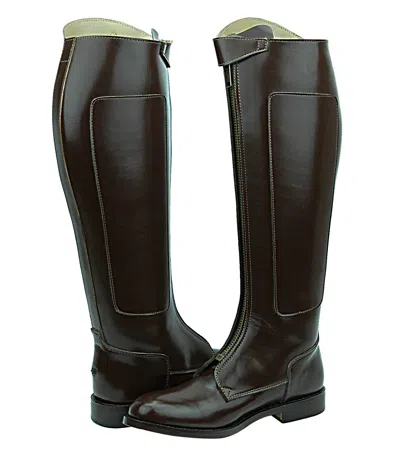 Pre-owned Hispar® Hispar Invader-1 Man Mens Tall Knee High Leather Equestrian Polo Riding Boots In Brown