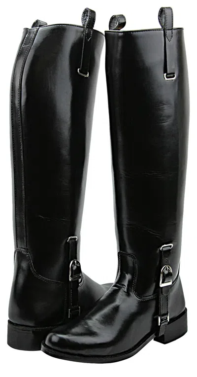 Pre-owned Hispar® Hispar Mens Man Digty Motorcycle Horse Riding Boots Stylish Fashion Equestrian In Black