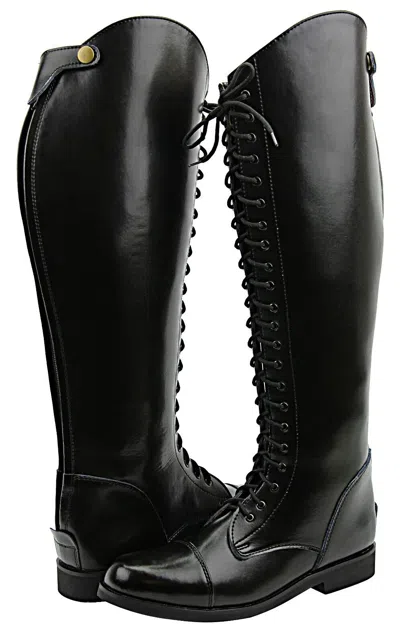 Pre-owned Hispar® Hispar Mens Man Florance English Horse Motorcycle Riding Boots Equestrian In Black