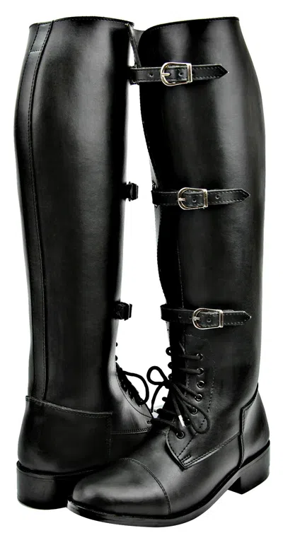 Pre-owned Hispar® Hispar Ladies Stallion Fashion Field Horse Motorcycle Riding Boots Equestrian In Black