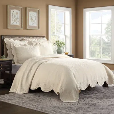 Historic Charleston Charleston Estate Bedspread In Ivory Floral