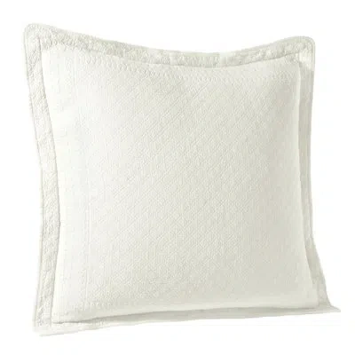 Historic Charleston King Charles Matelasse 100% Cotton Envelope Sham In White