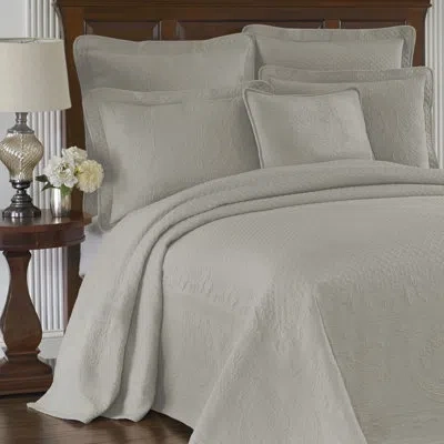 Historic Charleston King Charles Matelasse Single Bedspread In Gray