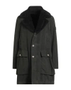 Historic Heroe's Man Coat Dark Green Size L Cotton, Leather In Green