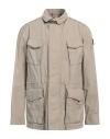 Historic Man Jacket Light Grey Size L Cotton In Gray