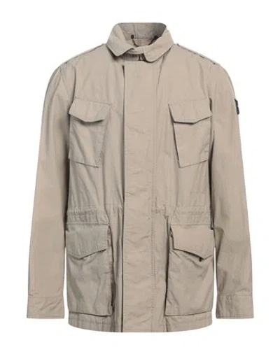 Historic Man Jacket Light Grey Size L Cotton In Gray