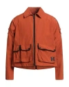 Historic Man Jacket Rust Size S Cotton, Nylon In Orange