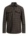 Historic Man Shirt Military Green Size Xl Wool, Nylon In Brown