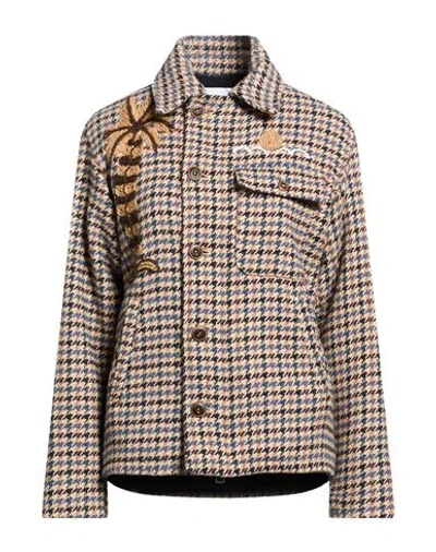 Historic Woman Jacket Beige Size 16 Cotton, Polyester In Sand