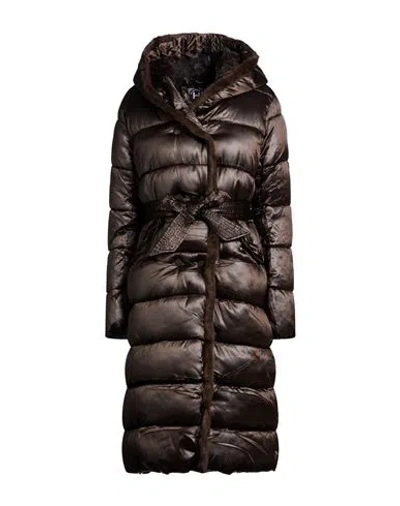 Historic Woman Puffer Dark Brown Size Xxl Polyester