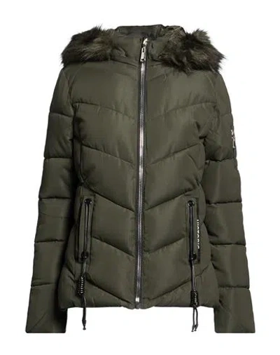 Historic Woman Puffer Dark Green Size Xxl Polyester