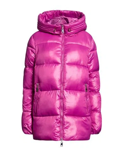 Historic Woman Puffer Mauve Size Xxl Nylon In Purple