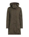 Historic Woman Puffer Military Green Size Xl Cotton, Polyester In Green