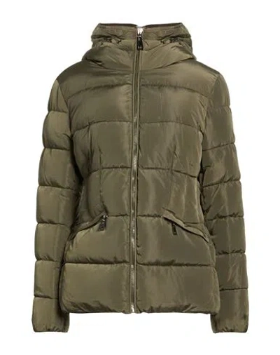 Historic Woman Puffer Military Green Size Xl Polyester