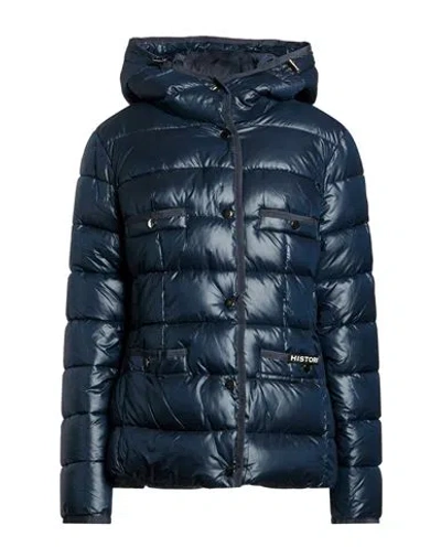 Historic Woman Puffer Navy Size Xxl Polyester In Blue