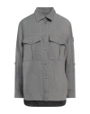 Historic Woman Shirt Grey Size M Cotton, Linen