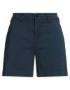 Historic Woman Shorts & Bermuda Shorts Navy Size 8 Cotton, Elastane In Blue