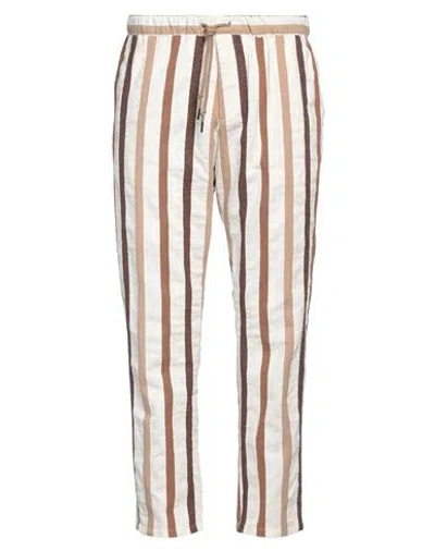 History Lab Man Pants Brown Size 38 Cotton, Polyester, Elastane