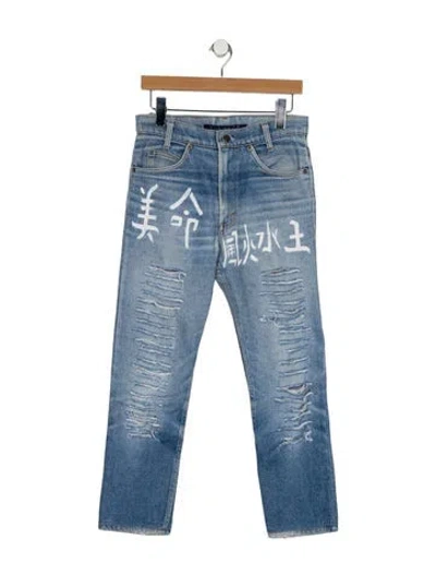 Pre-owned History Repeats Mid-rise Straight Leg Jeans W/ Tags In Blue